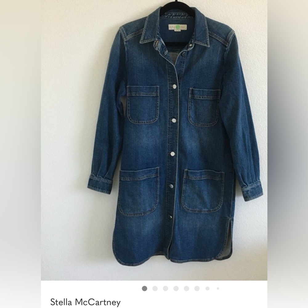 Stella McCartney Denim Dress Womens 38 Blue Stretch Denim Mini Dress
